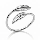 Bague Aelyra - 2 Plumes Argent Femme