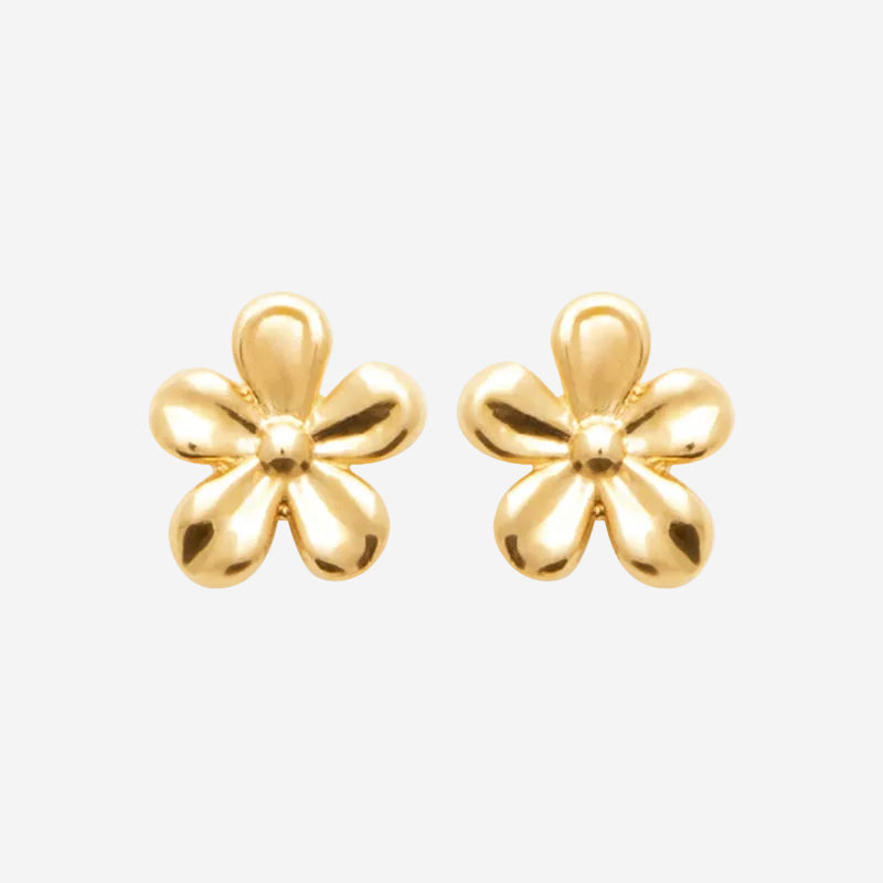 Puces d'oreilles Maly - Fleurs Plaqué Or 18 carats