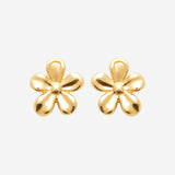 Puces d'oreilles Maly - Fleurs Plaqué Or 18 carats