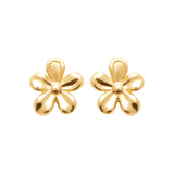 Puces d'oreilles Maly - Fleurs Plaqué Or 18 carats