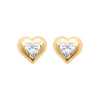 Clous d'oreilles Max - Coeur Plaqué Or Zirconium