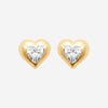Clous d'oreilles Max - Coeur Plaqué Or Zirconium