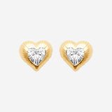 Clous d'oreilles Max - Coeur Plaqué Or Zirconium