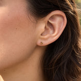 Puces d'oreilles Alsi - Boucles Marron / Orange Plaqué or