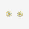 Boucles d'oreilles Thaïse - Petales Blanches Dorées Acier