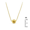 Collier Ophélie - Pendentif Boule Acier Or