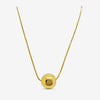 Collier Ophélie - Pendentif Boule Acier Or