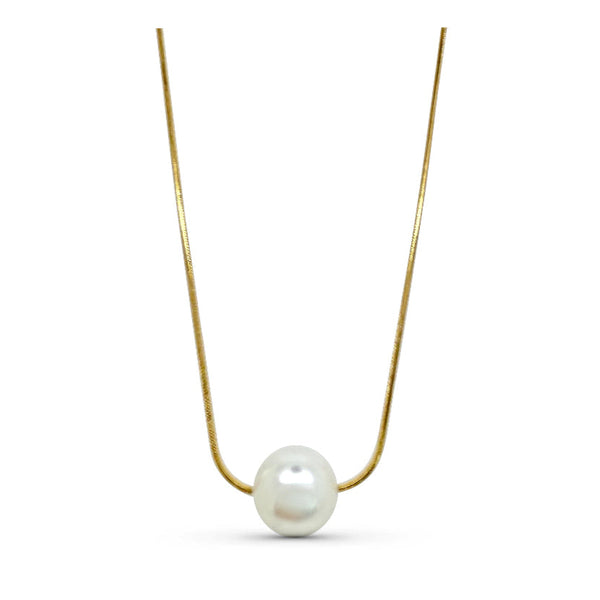 Collier Mireya - Perle Blanche Acier Inoxydable