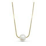 Collier Mireya - Perle Blanche Acier Inoxydable