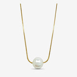 Collier Mireya - Perle Blanche Acier Inoxydable