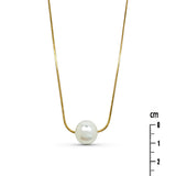 Collier Mireya - Perle Blanche Acier Inoxydable