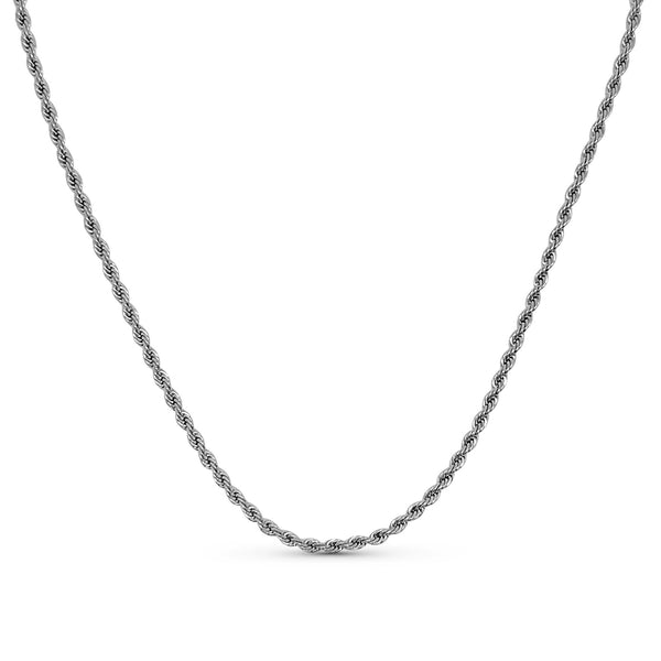Collier Callista - Chaîne Maille Corde Acier Argent