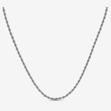 Collier Callista - Chaîne Maille Corde Acier Argent