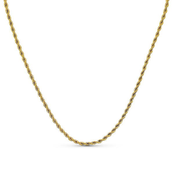 Collier Eulalie - Chaîne Corde Acier Inoxydable Or