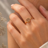 Bague Ailyn - Rose Fleur Plaqué or
