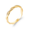 Bague Yldie - Torsadée Tressée Plaqué Or