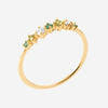 Bague Veji - Plaqué Or Pierres Vertes