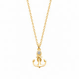 Pendentif Lisette - Ancre Marine Plaqué Or 18k