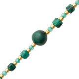 Bracelet Aïsha - Malachite Véritable Femme Acier