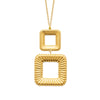 Collier Kaz - Pendentif Carrés Acier Inoxydable