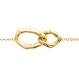 Bracelet Cazey - Cercles Entrelacés Acier Doré