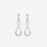 Boucles d'oreille Zayna - Infini Pendante Argent