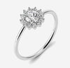 Bague Bady - Fleur Ronde Argent Rhodié