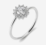 Bague Bady - Fleur Ronde Argent Rhodié