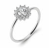 Bague Bady - Fleur Ronde Argent Rhodié