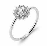 Bague Bady - Fleur Ronde Argent Rhodié