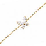 Bracelet Isyra - Papillon Plaqué Or Zirconium