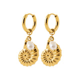 Boucle d'Oreille Kiley - Coquillage acier inoxydable