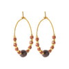 Boucles d'Oreilles Voy - Pierre Piétersite Acier Doré