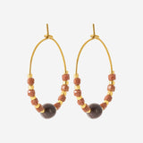Boucles d'Oreilles Voy - Pierre Piétersite Acier Doré