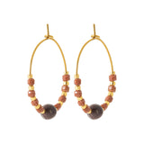 Boucles d'Oreilles Voy - Pierre Piétersite Acier Doré