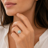 Bague Soleane - Soleil Pierre Aventurine Argent