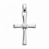 Pendentif Croix Argent Massif 925 Rhodié