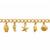 Bracelet Sea - Pampille Coquillage Acier Doré