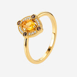 Bague Tina - Topaze Jaune Plaqué Or 18 carats