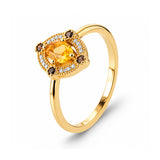 Bague Tina - Topaze Jaune Plaqué Or 18 carats