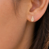 Boucle d'oreille Fruty - Ananas Plaqué or