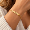 Bracelet Axi - Gourmette Femme Plaqué Or avec Gravure