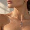 Pendentif Croix Argent Massif 925 Rhodié
