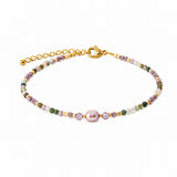 Bracelet Kass - Perles Colorées Acier Doré