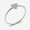 Bague Emeris - Petit Coeur Argent Zirconium