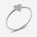Bague Emeris - Petit Coeur Argent Zirconium