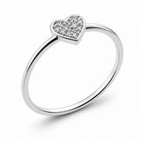 Bague Emeris - Petit Coeur Argent Zirconium