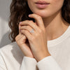 Bague Flore - Feuillage Argent Rhodié Zirconium