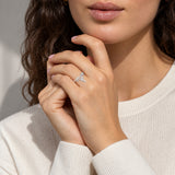 Bague Flore - Feuillage Argent Rhodié Zirconium