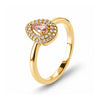 Bague Vassy - Poire Plaqué Or Zirconium